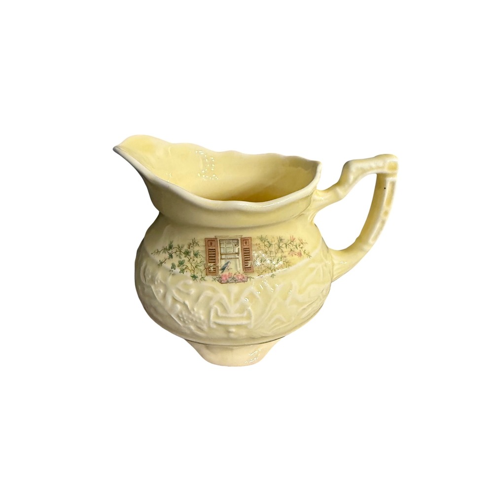 Vintage Yellow USA Ceramic Creamer by Mount Clemens Michigan Pottery Company